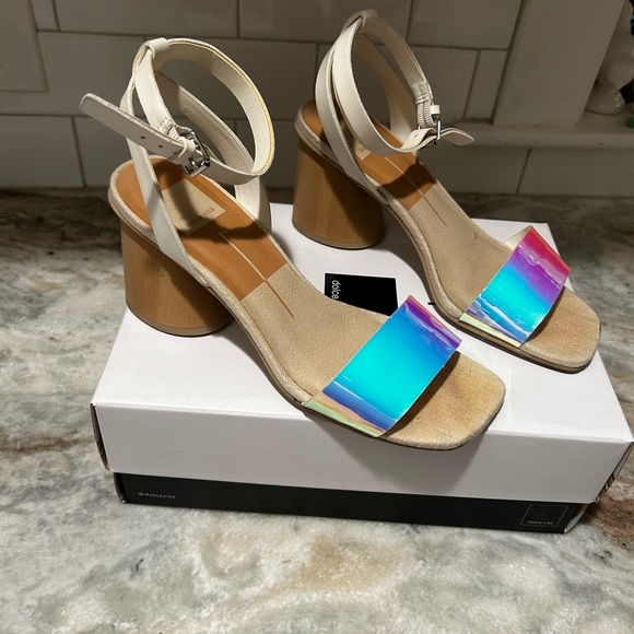 Dolce Vita Hazel Iridescent Block Heel Sandals - Picture 4 of 7